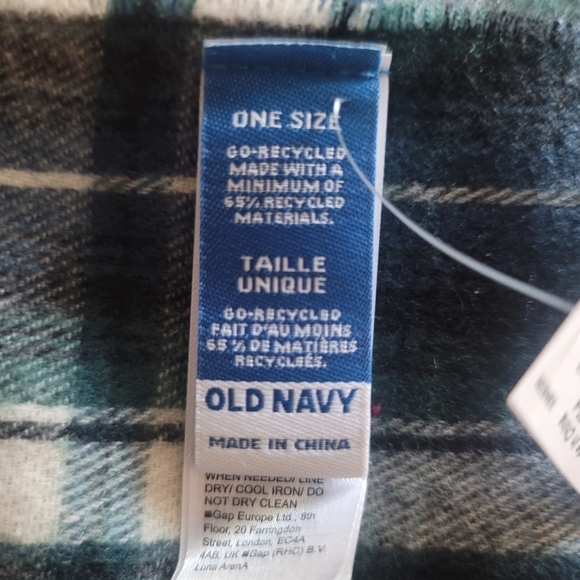 Nwt Old Navy Plaid Flannel Scarf One Size - Picture 5 of 6